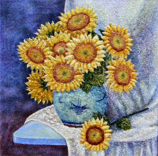 Tranh đá quý hoa hướng dương