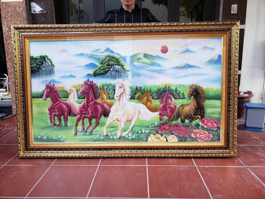 tranh đá quý ngựa đẹp nhất