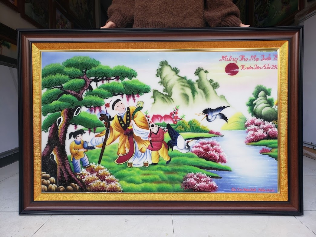 tranh mừng thọ bà