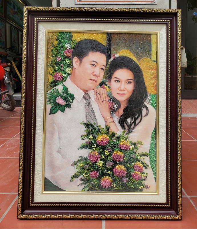 Tranh đá quý chân dung