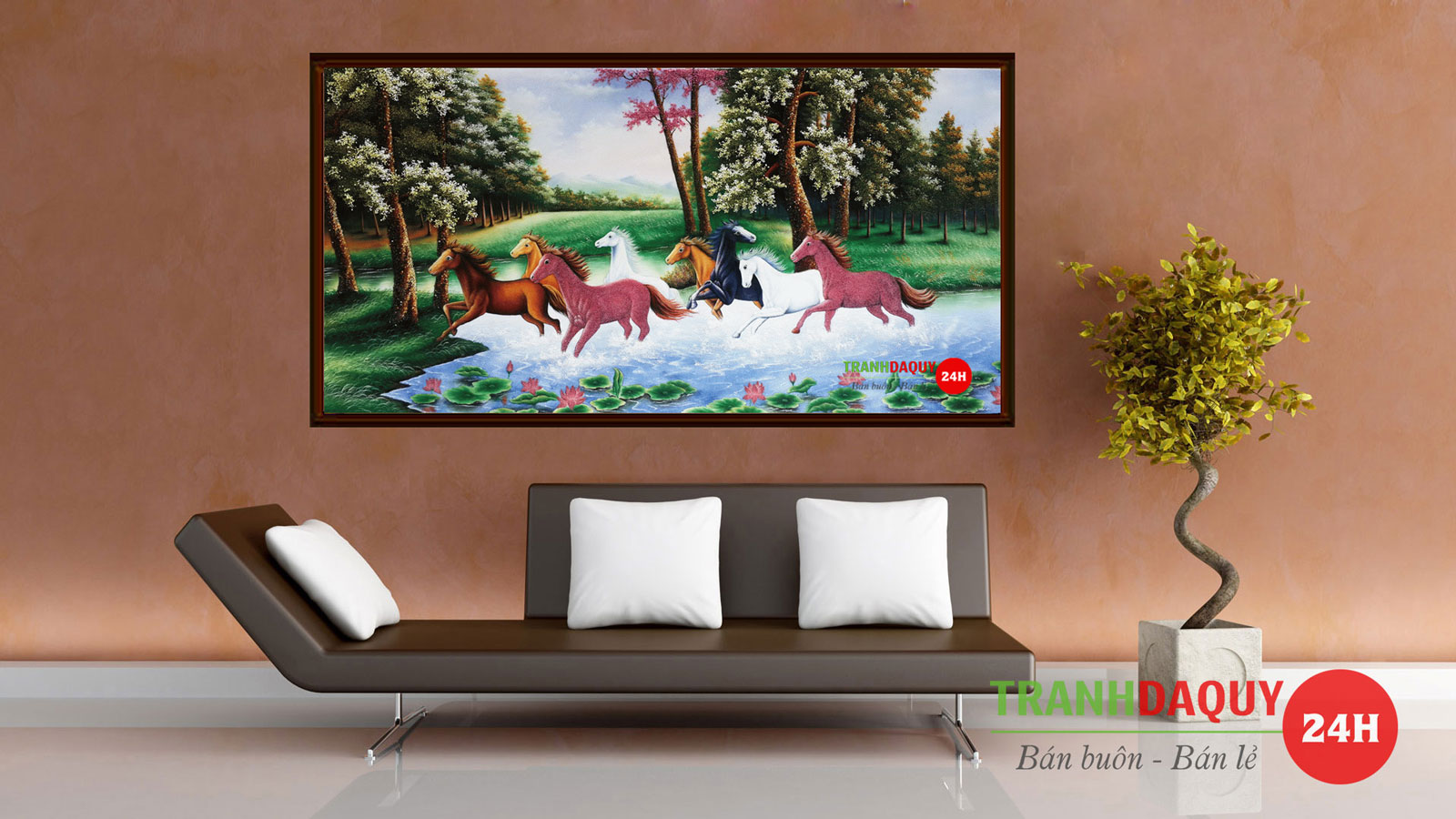 Tranh đá quý cửu ngư quần hội