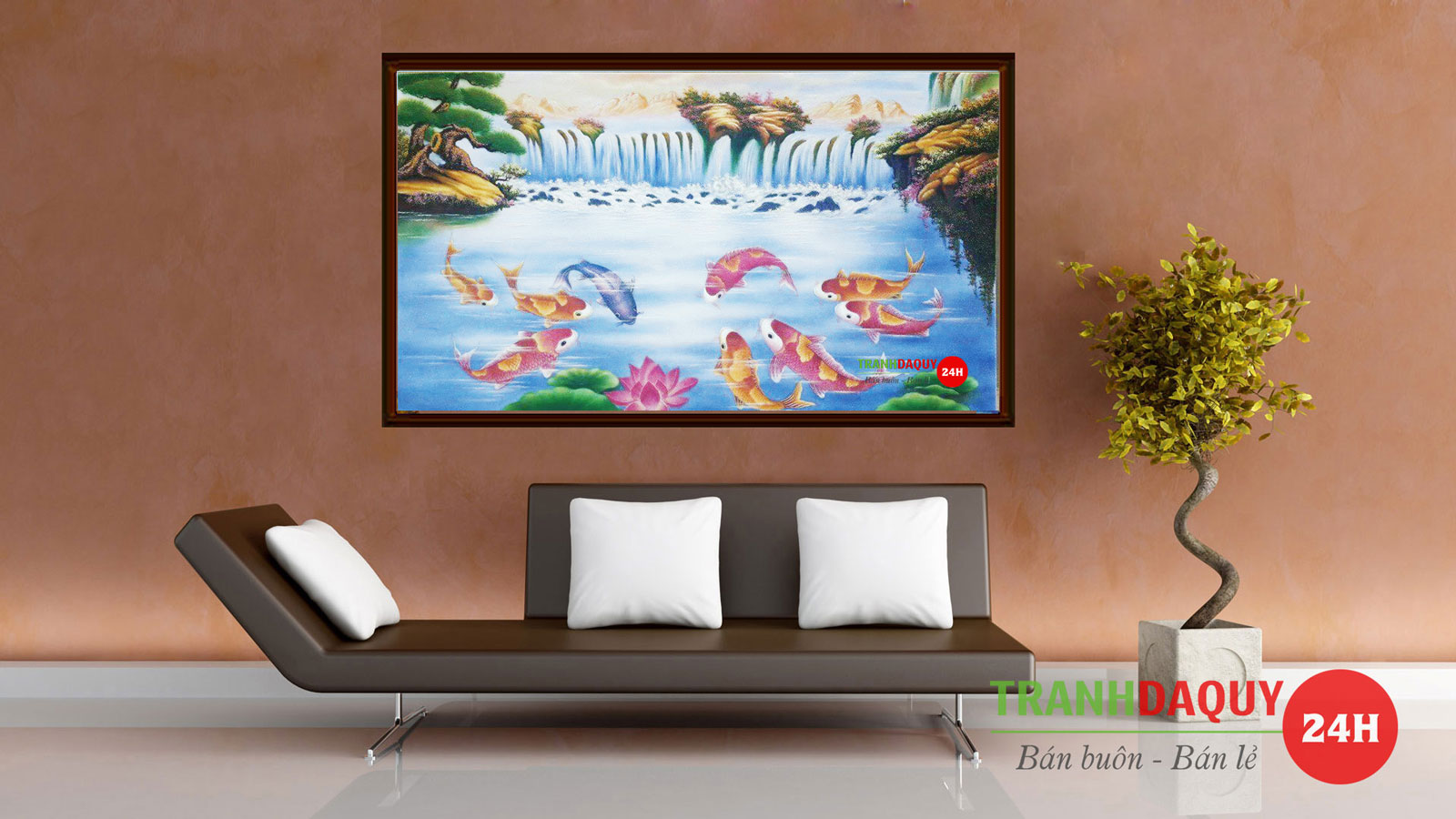 Tranh đá quý cá chép