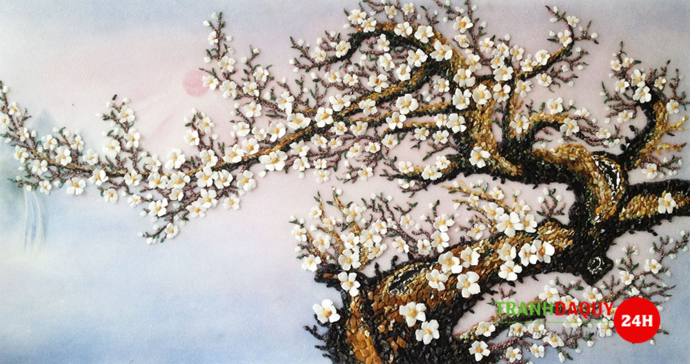 Tranh đá quý hoa mai