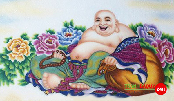 Tranh đá quý phật di lặc