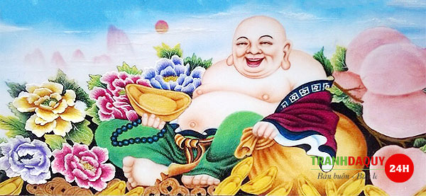 Tranh đá quý phật di lặc