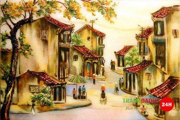 tranh đá quý phố cổ hà nội