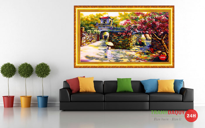 Tranh đá quý | Tranh đá quý 24h | Tranh đá quý phố cô