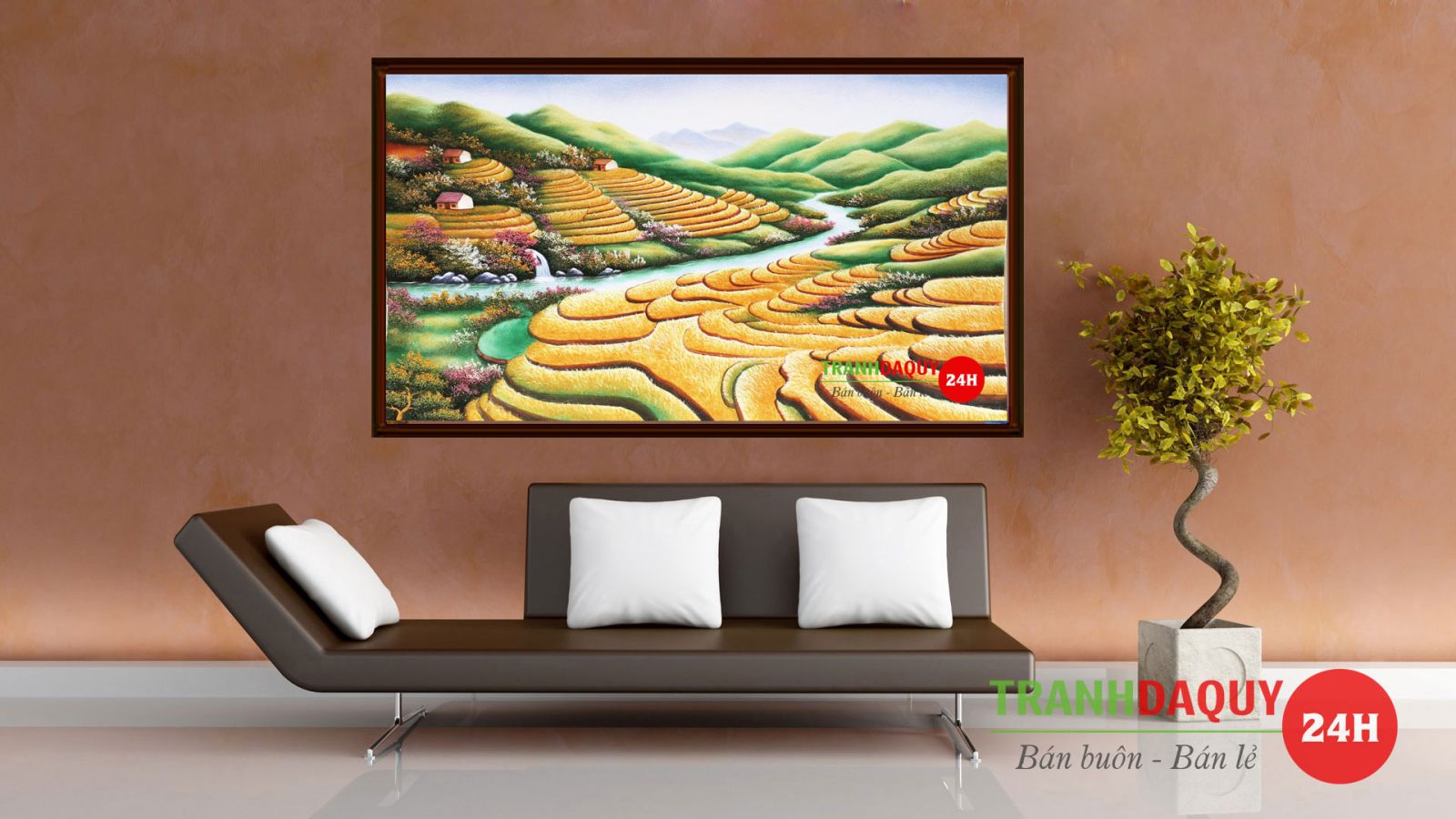 Tranh đá quý ruộng bậc thang